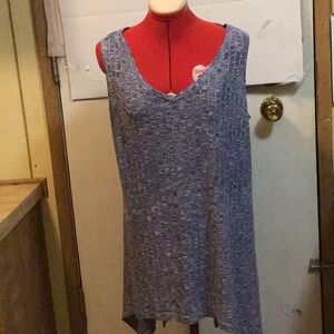 Roaman's #(2) Heathered Blue 18/20 sleeveless Tank Top